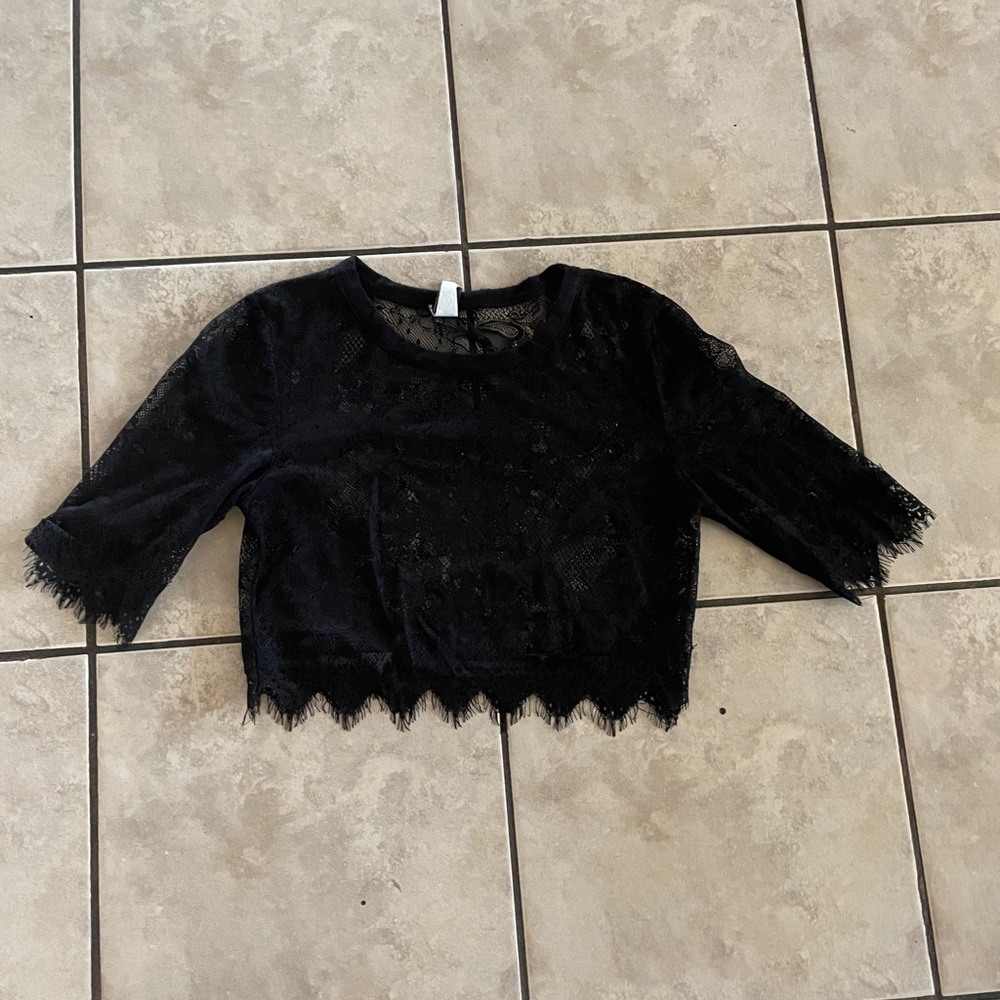 Lace crop top